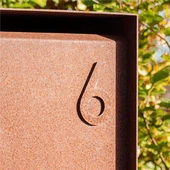 Segnaletica personalizzata in acciaio corten per affari